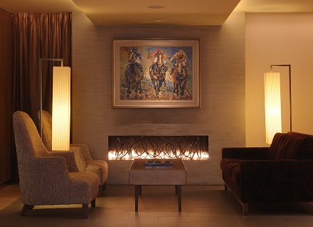 Fireplace In Lobby