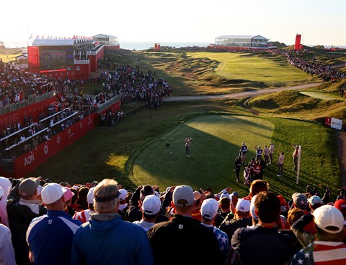 Ryder Cup 2021 Fans Look Over The Course