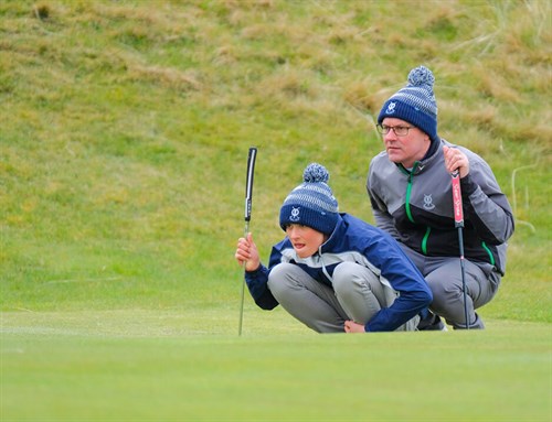 Golfers Reading The Green